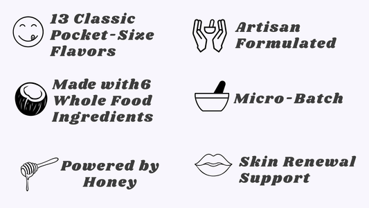 Classic Pocket Size Juicy Honey Lip Balm Flavored Elixirs